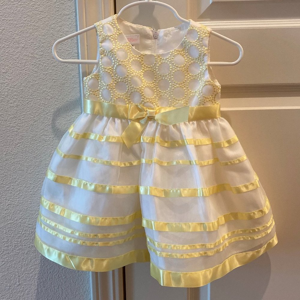 Bonnie Baby Elegant Yellow Dress 6-9m